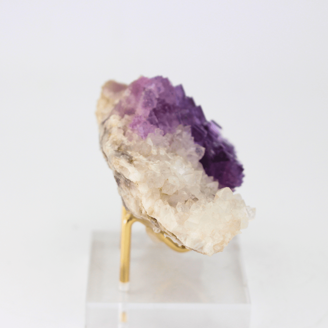 Flourite Quartz Matrix Gastein Austria 162 Natural Mineral Specimen Fine Collectable Cabinet Display Piece Geological Interest