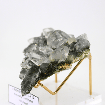 Epidote & Quartz Naturally Terminated Himalayas 329 Natural Mineral Specimen Fine Collectable Cabinet Display Piece Geological Interest