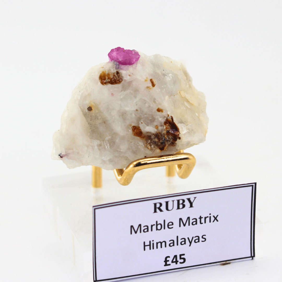 Ruby Marble Matrix Himalayas 40 Natural Mineral Specimen Fine Collectable Cabinet Display Piece Geological Interest