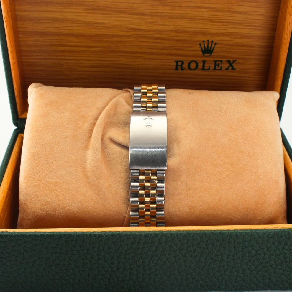 Rolex Datejust 36 16233 Jubilee Bracelet Black Dial Yellow Gold Pristine Condition Fluted Bezel 36mm Mechanical Watch - product image from Imperial Time...