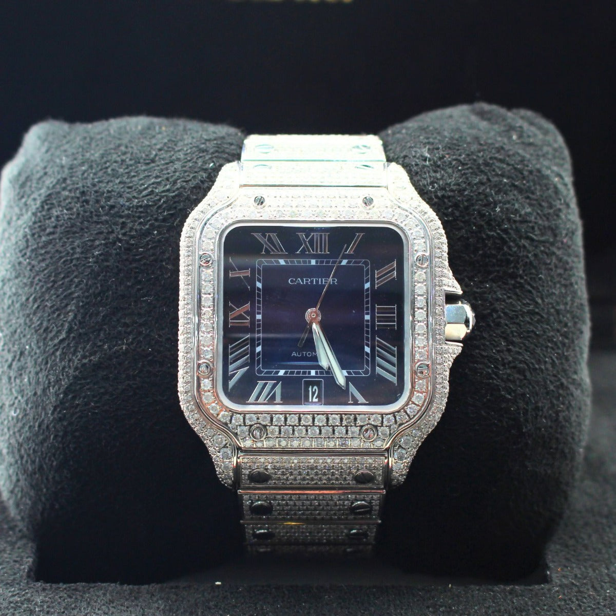 Cartier De Santos WSSA0030 Diamond Set Blue Dial 2023