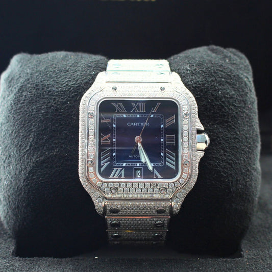 Cartier De Santos WSSA0030 Diamond Set Blue Dial 2023