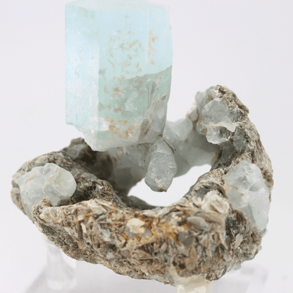 Aquamarin Natürlich Terminierte Himalaya 348 Natürliches Mineralien-Exemplar Feines Sammlerstück für die Vitrine Geologisches Interesse