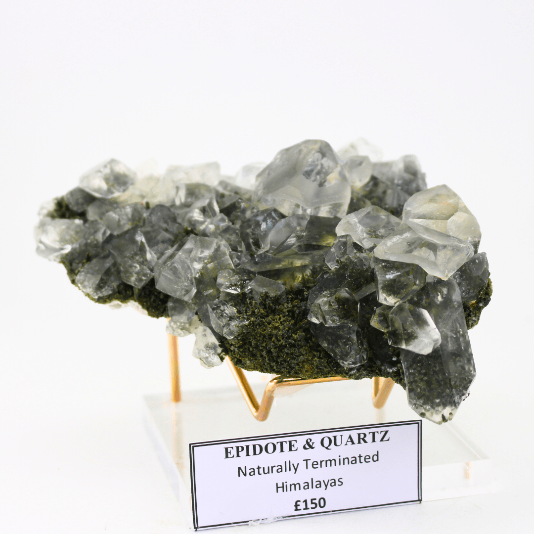 Epidote & Quartz Naturally Terminated Himalayas 329g