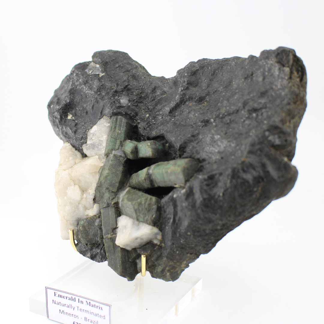 Emerald Matrix Naturally Terminated Mineros Brazil 1217g