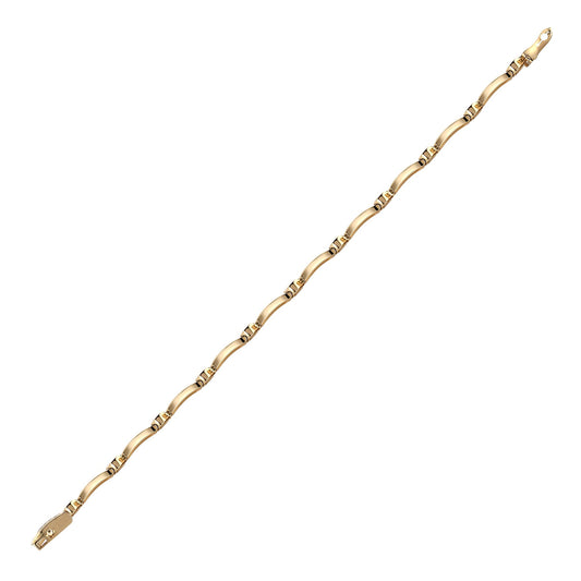 Armband aus 9 Karat Gelbgold mit Kanalfassung