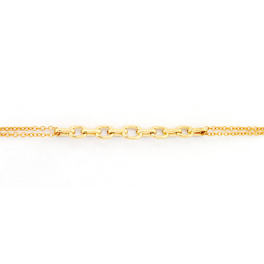 9 Karat Gelbgold Armband mit 0,10 Karat Diamanten