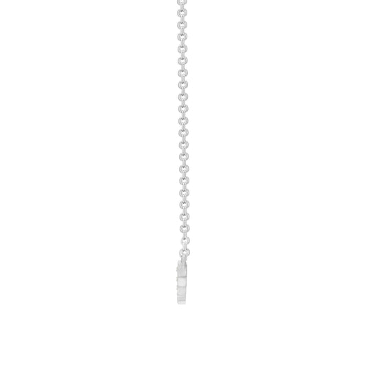 9 Karat Weißgold 0.33 Karat Naturdiamant Anhänger mit 43 cm Kette