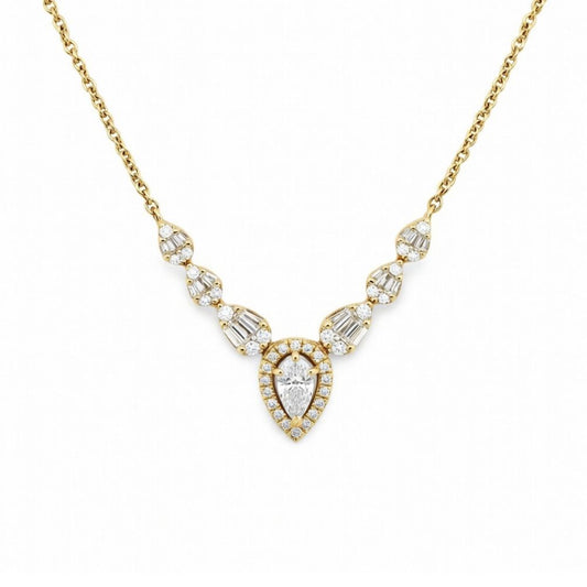 9ct Yellow Gold 0.41ct Diamond Pendant - 16+2" Chain – Imperial Time