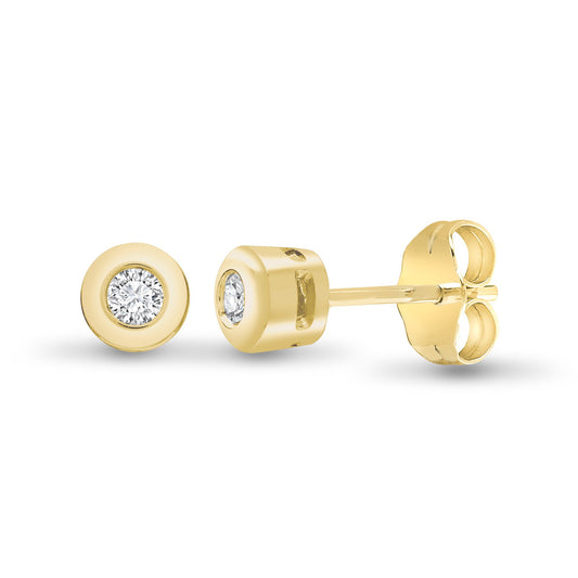 9ct Yellow 10pts Rub over earrings – Imperial Time