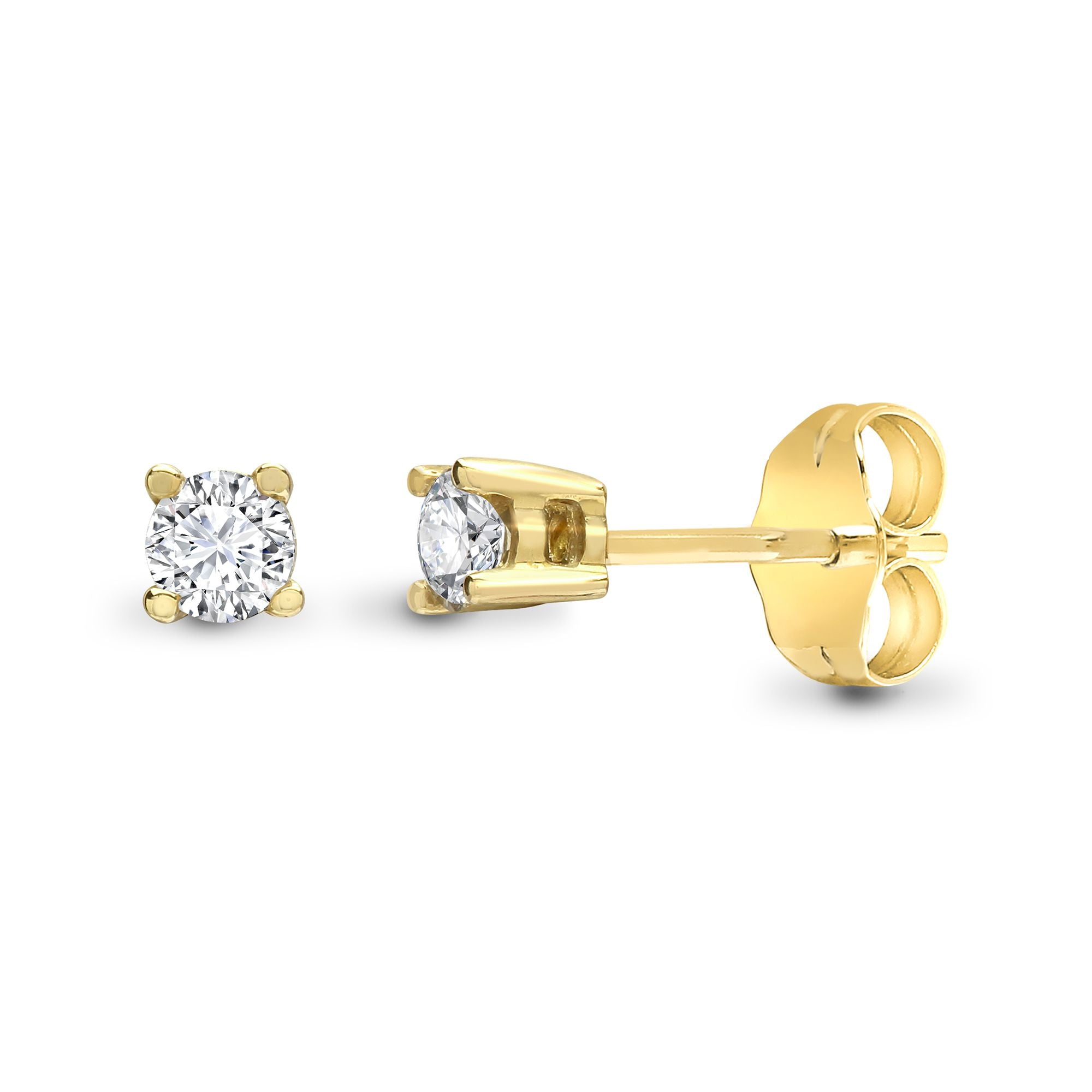 9ct Yellow 10pts Natural Diamond Stud Earrings – Imperial Time