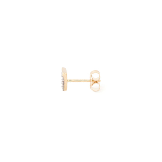 9 Karat Gelbgold 0,06 Karat Diamant Dreieck Ohrringe