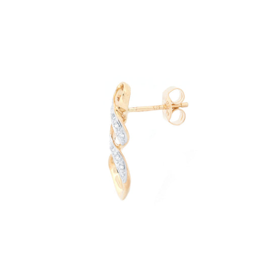 9 Karat Gelbgold 0,10 Karat Diamant Tropfenohrringe