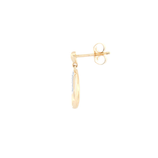 9 Karat Gelbgold 0,04 Karat Diamant-Ohrhänger