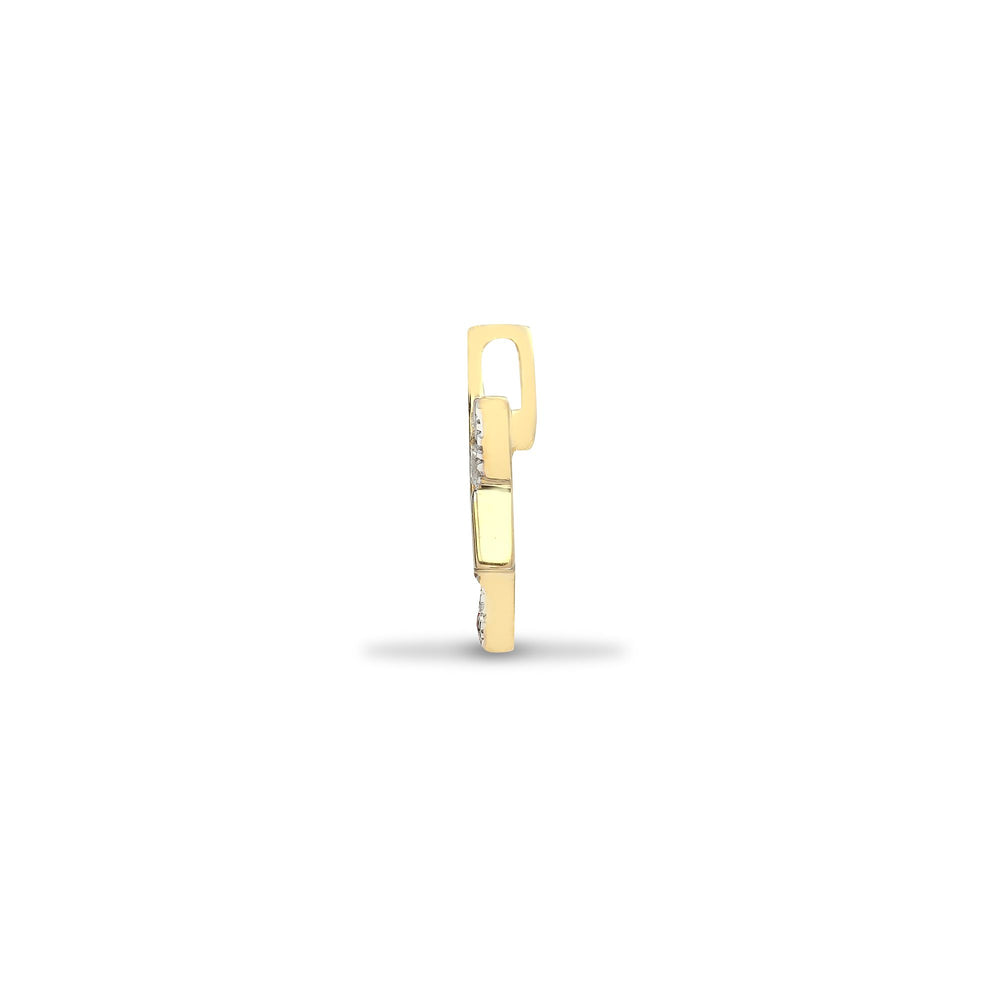 9ct Yellow Gold Natural Diamond Star Of David Pendant (9P096) – product view