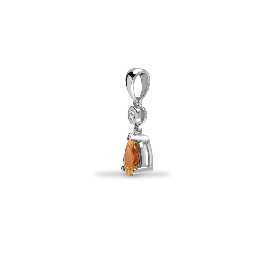 9ct White Dia-4pts Ruby-66pts Drop Pendant – product view