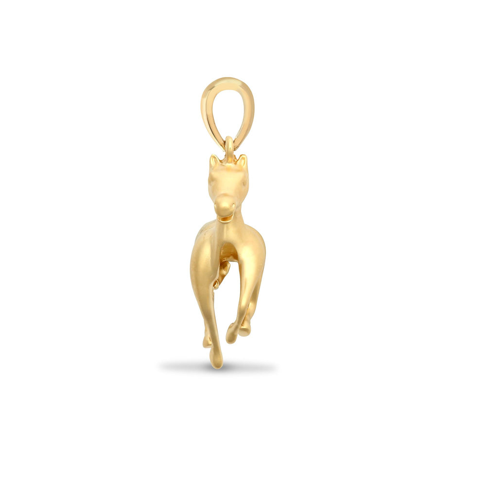 9 Karat Gelbgold 1pt Naturdiamant Pferdeanhänger