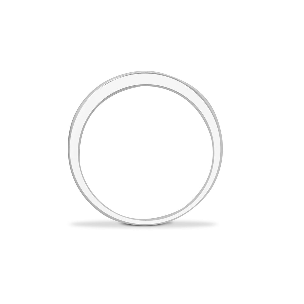 9ct White Gold Natural Diamond Half Eternity Ring (9R025) – product view