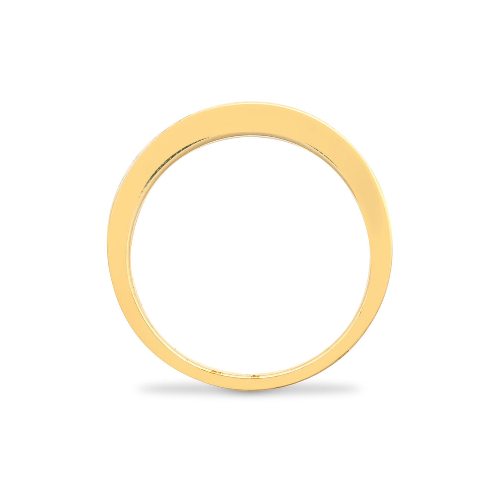 9ct Yellow Gold Natural Diamond Half Eternity Ring (9R029) – product view