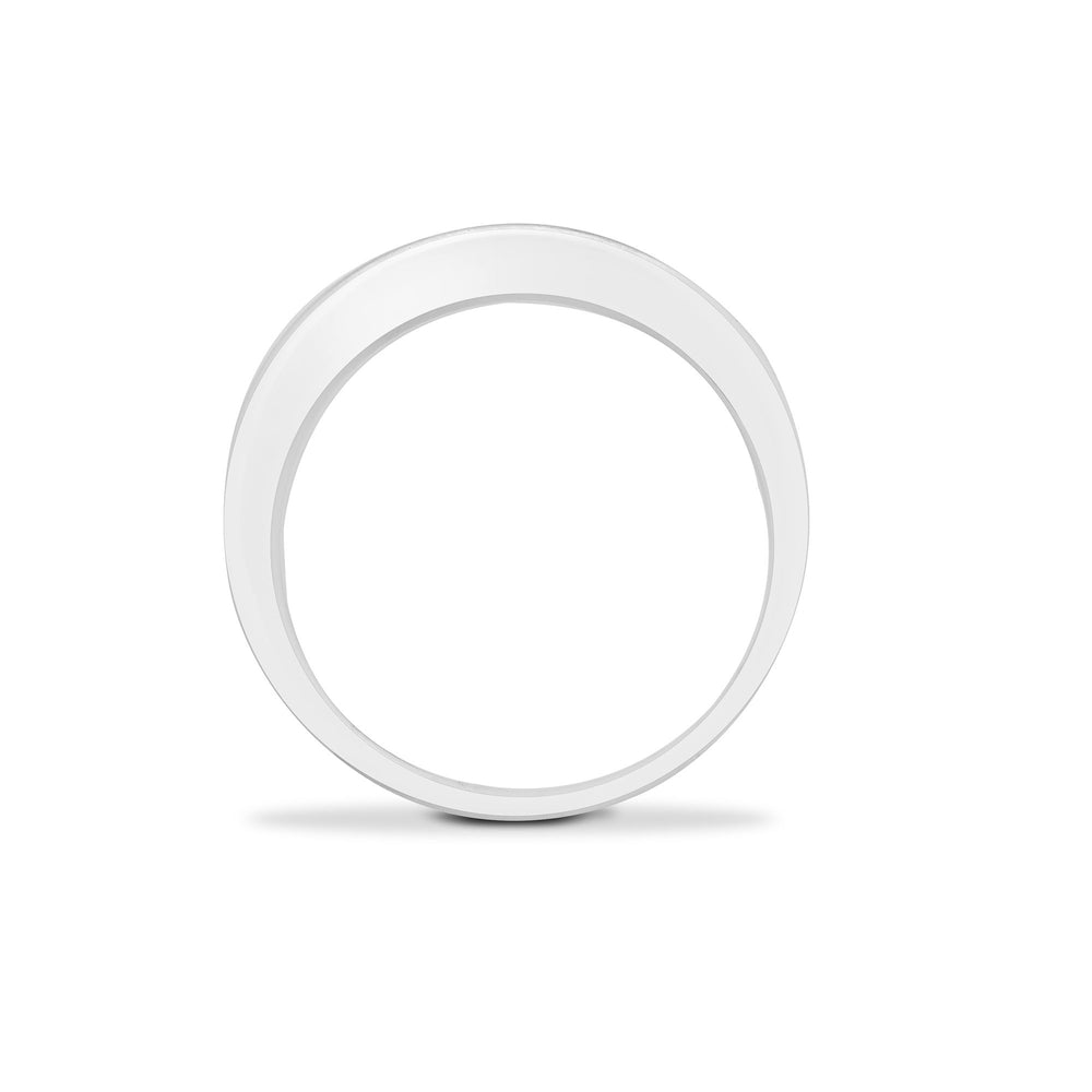 9ct White Gold Natural Diamond Half Eternity Ring (9R034) – product view