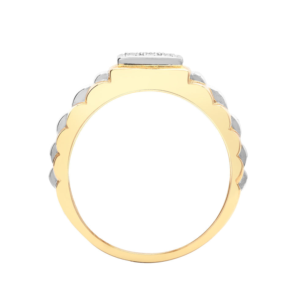 9ct Yellow Gold Natural Diamond Ring (9R384) – product view
