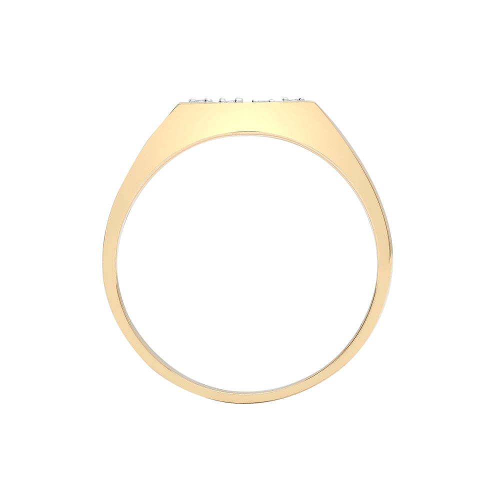 9ct Yellow Gold Gents Natural Diamond Ring (9R515) – product view