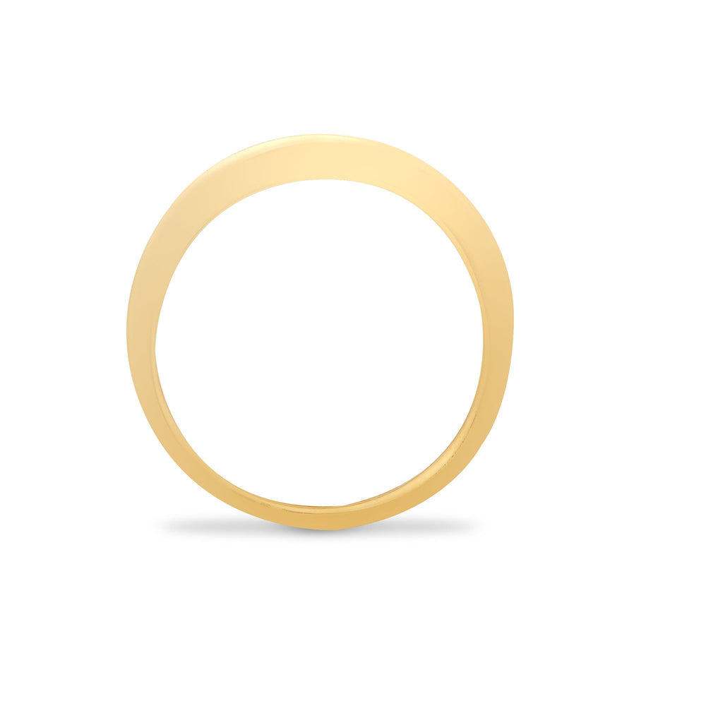 9ct Yellow Gold Natural Diamond 14pts & Emerald 26pts Channel Set Half Eternity Ring (9R534) – product view