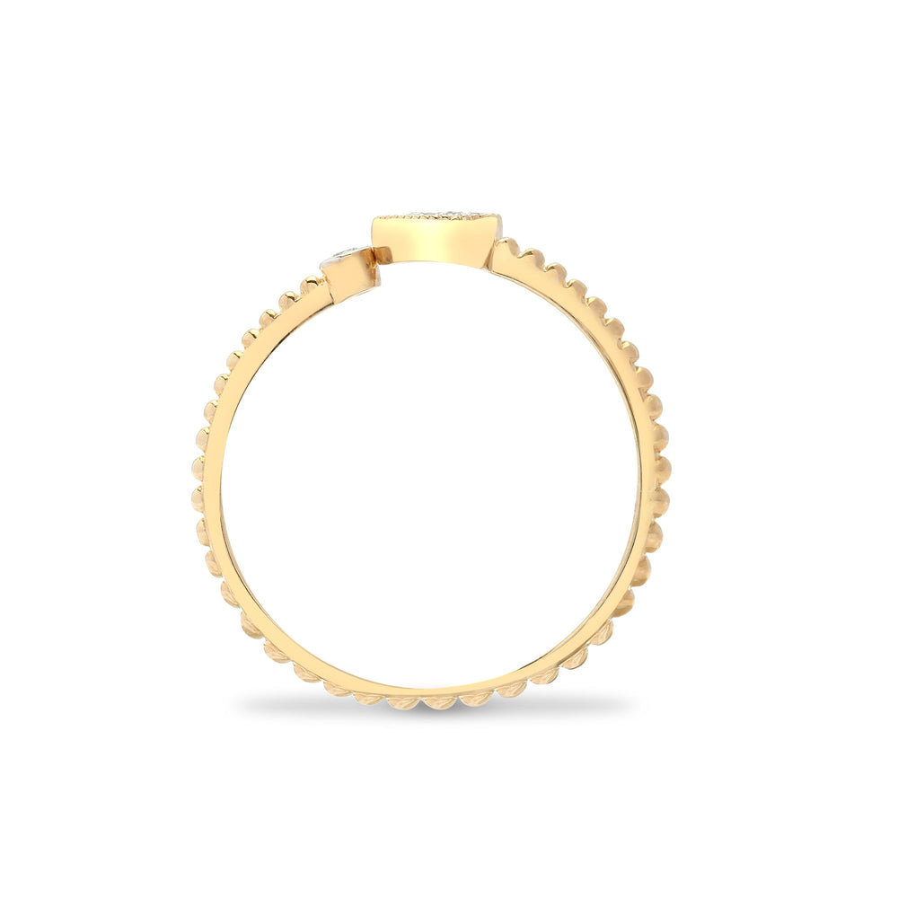 9ct Yellow 0.07ct Natural Diamond Heart Ring – product view