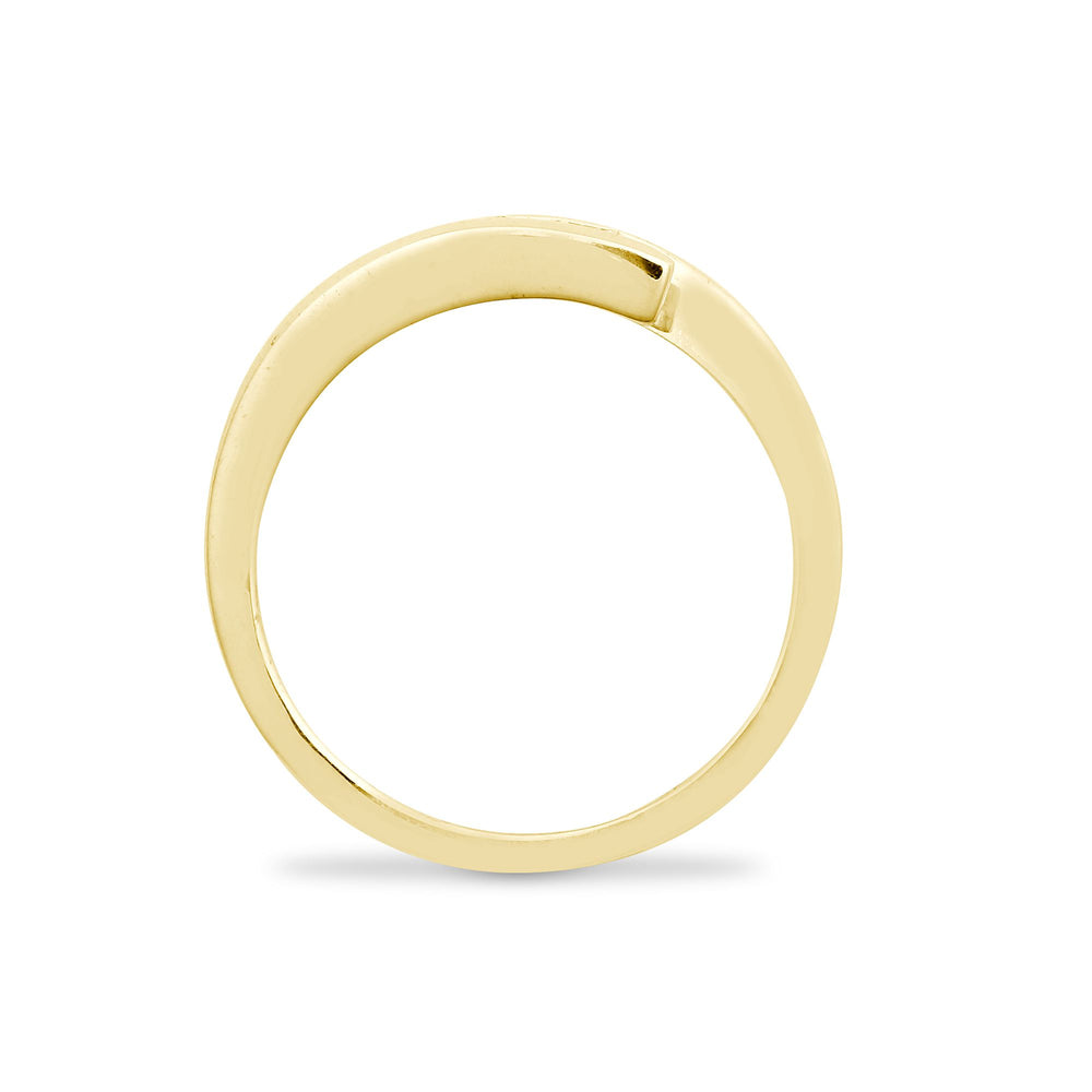 Anello in oro giallo 9kt con diamante naturale da 50 punti