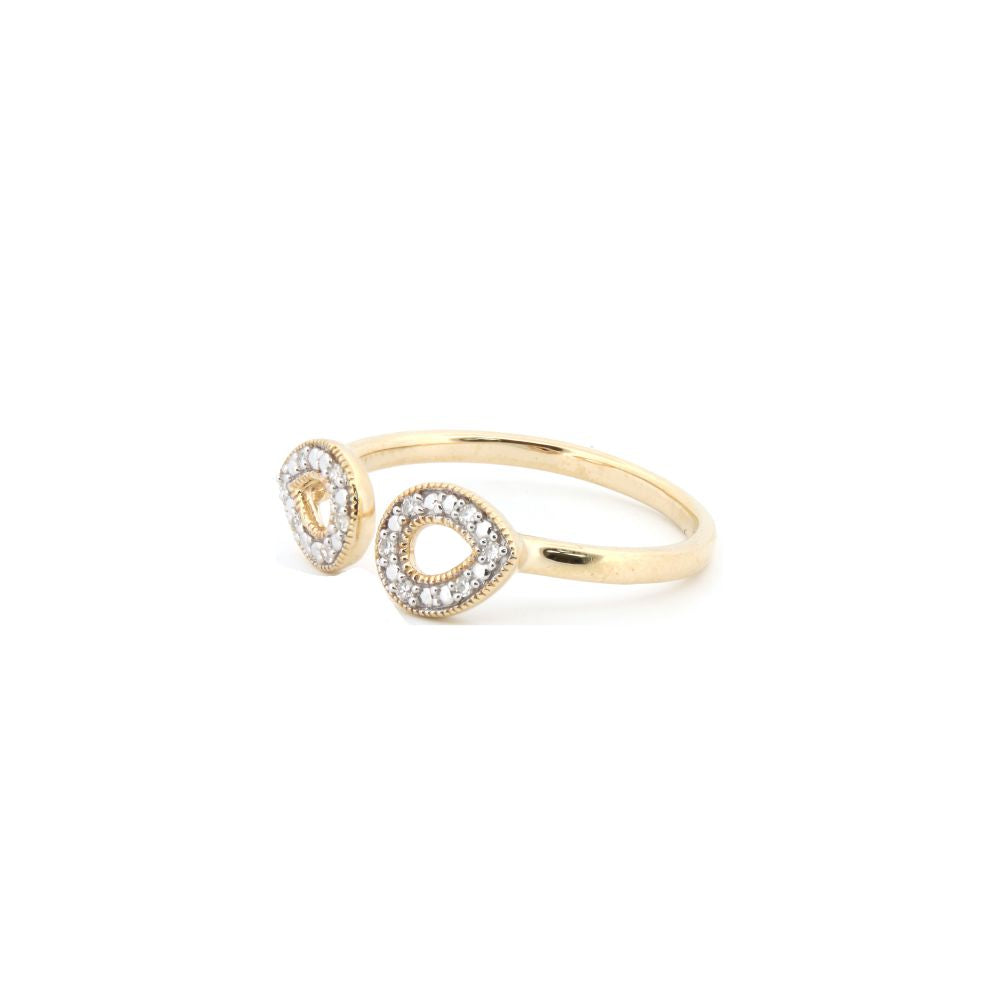 Anello in oro giallo 9kt con diamante naturale da 0,06ct