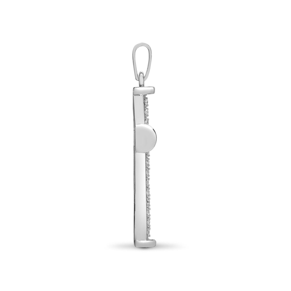 9ct White Gold Natural Diamond Cross – product view