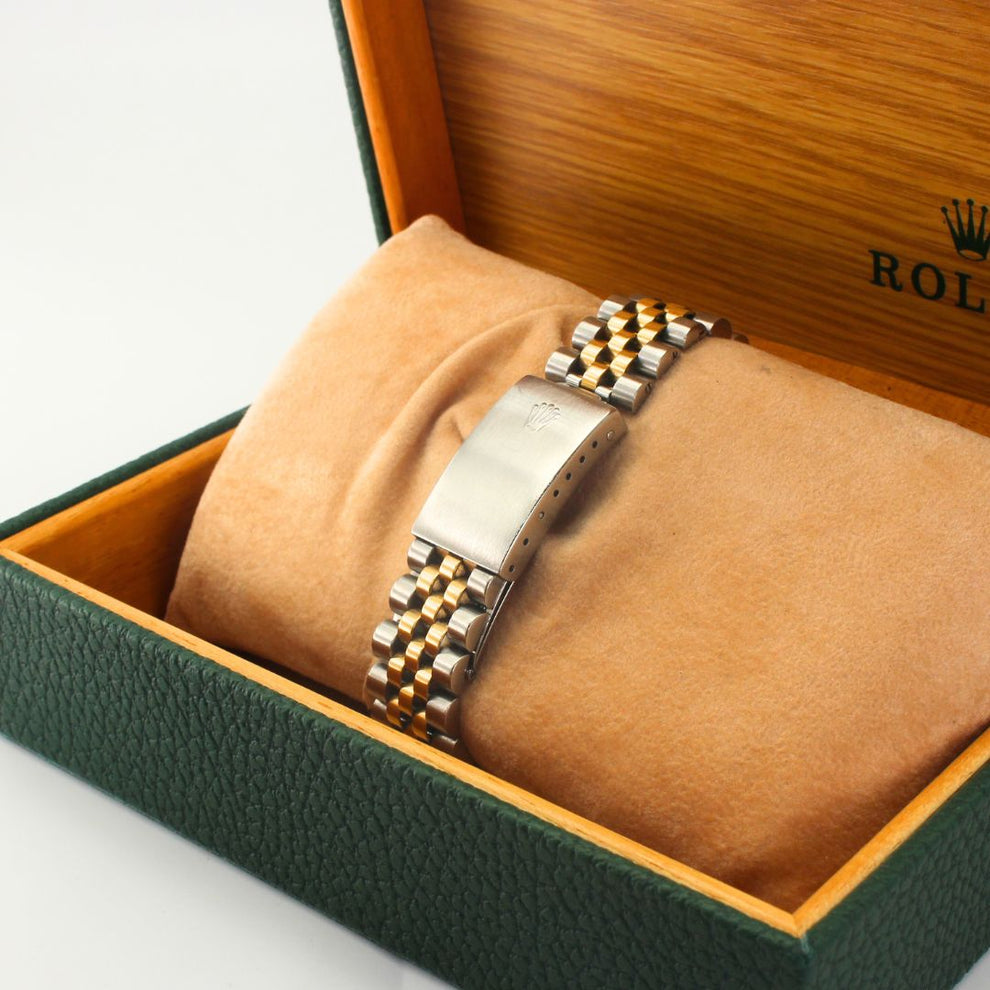 Rolex Datejust 36 16233 Jubilee Bracelet Black Dial Yellow Gold Pristine Condition Fluted Bezel 36mm Mechanical Watch - product image from Imperial Time...