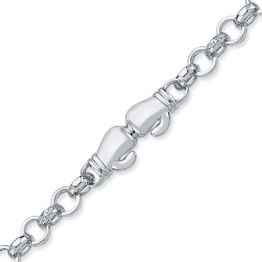 925 Silver Double Boxing Glove Belcher Bracelet – Imperial Time