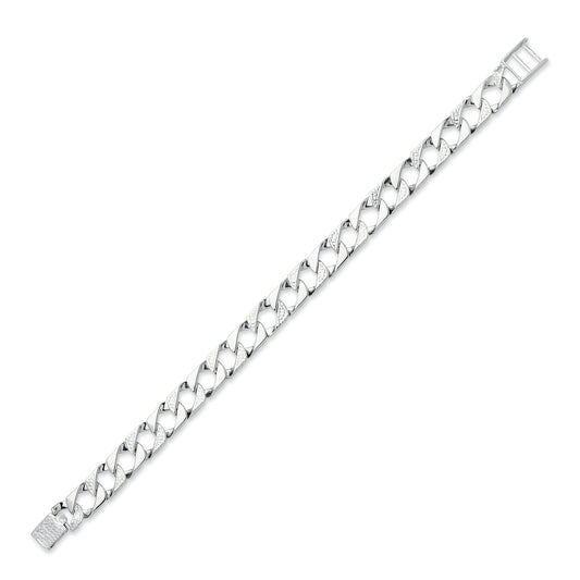 925 Silver Cast Lizard and Plain Curb Bracelet – Imperial Time