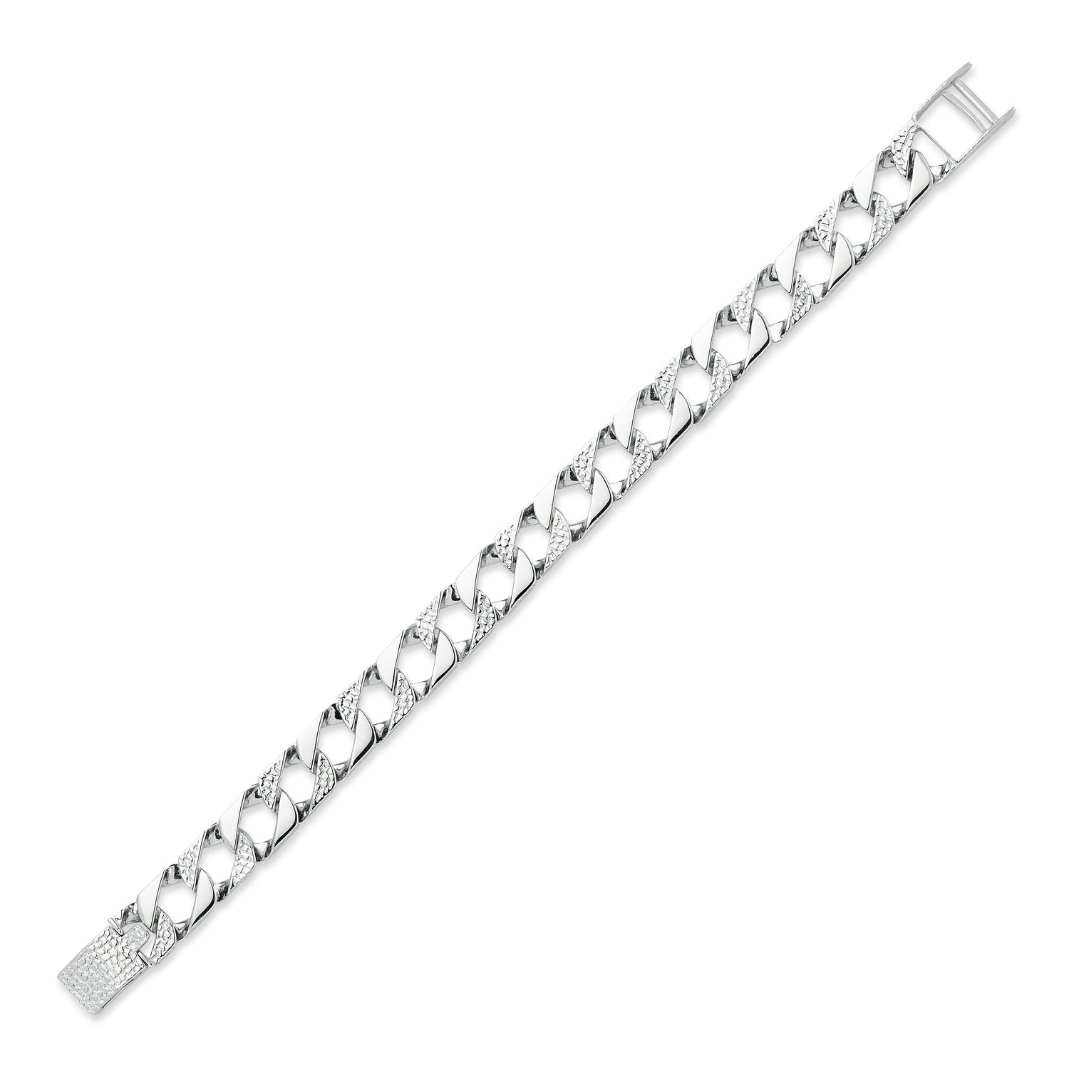 925 Silver Cast Lizard and Plain Curb Bracelet – Imperial Time