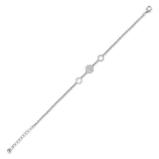 925 Cubic Zirconia Set Cluster Bracelet – Imperial Time