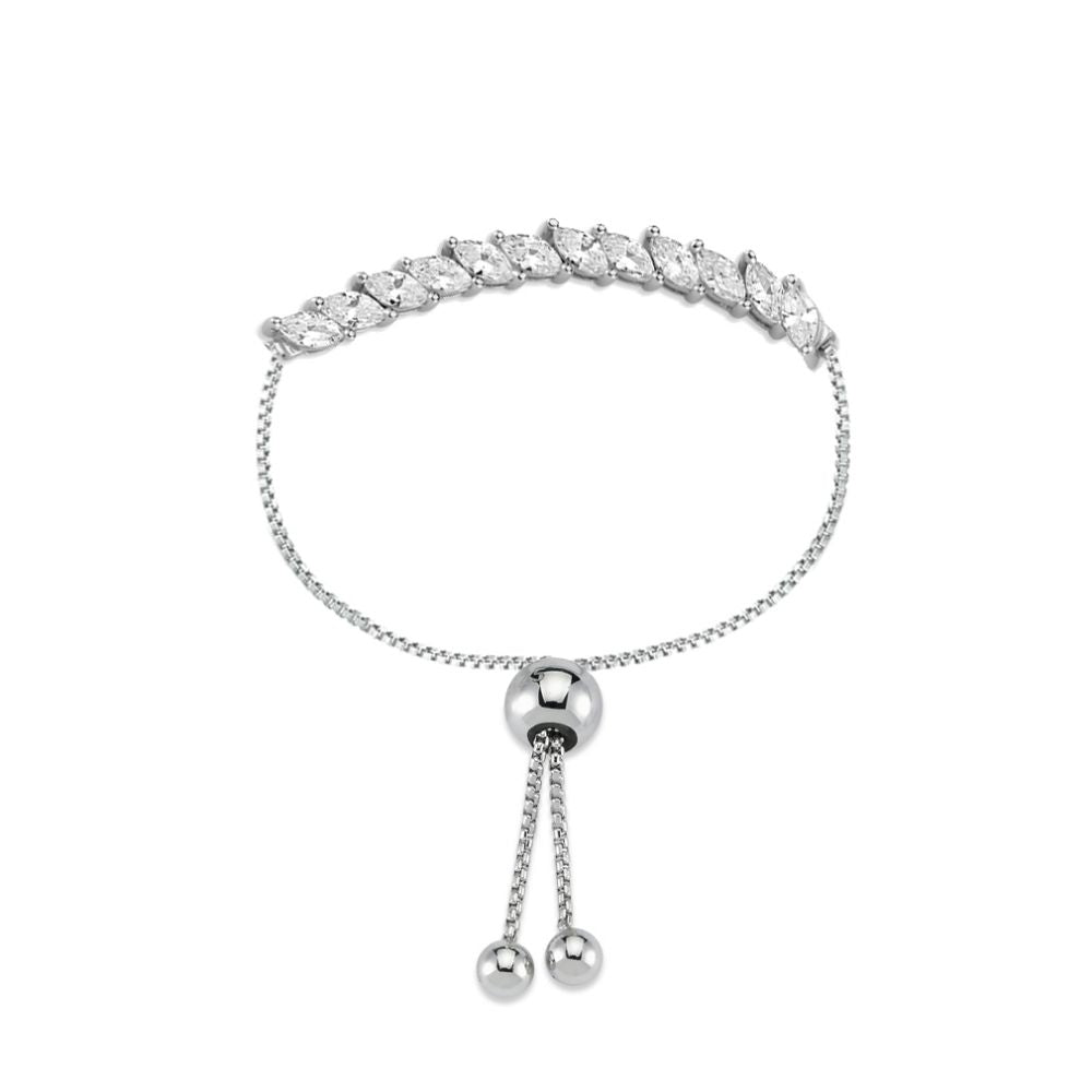 925 Silver Cubic Zirconia Set Toggle Bracelet – Imperial Time