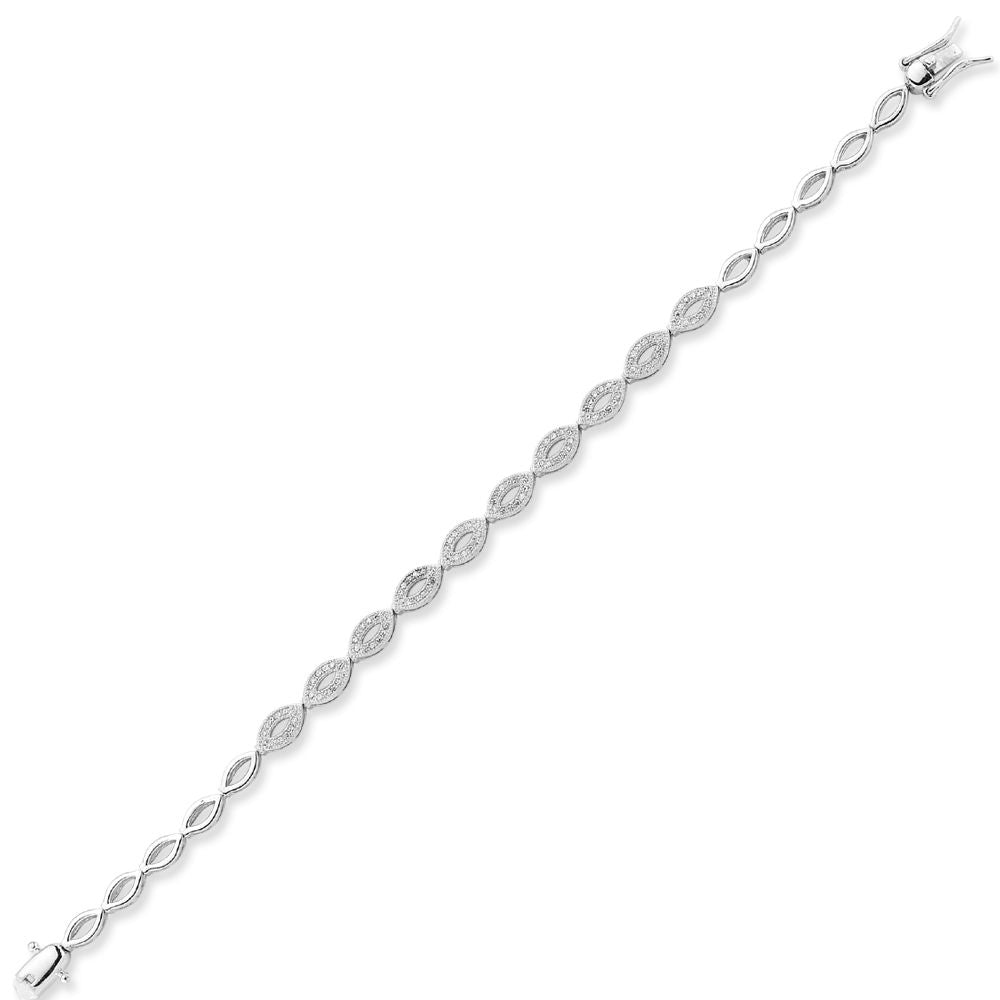 925 Silver Cubic Zirconia Set Bracelet – Imperial Time