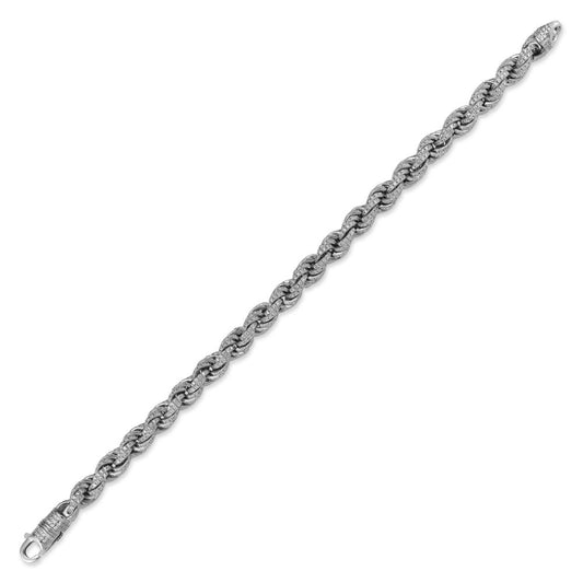 925 Silver Cubic Zirconia Set Rope Bracelet – Imperial Time