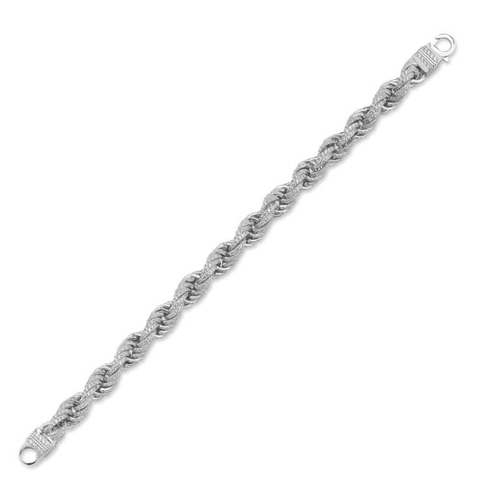925 Silver Cubic Zirconia Set Rope Bracelet – Imperial Time