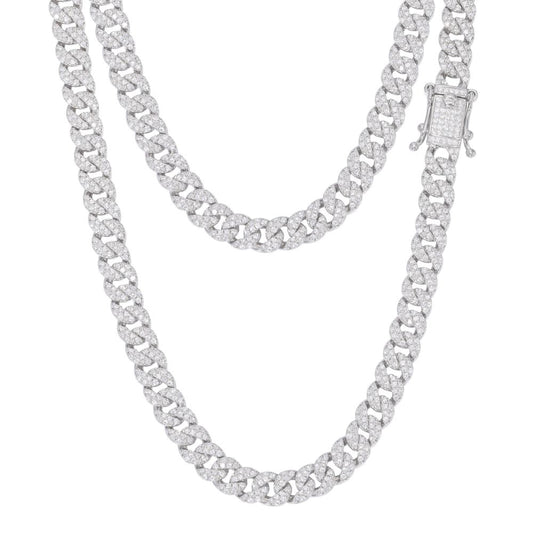 925 Silver Cubic Zirconia Set Cuban Chain 6.0mm – Imperial Time