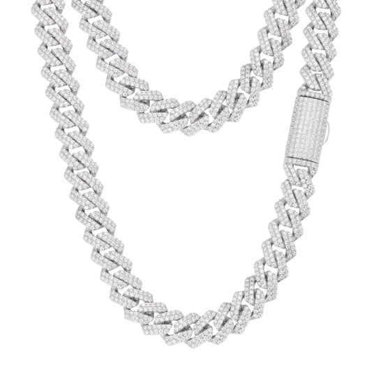 925 Silver Cubic Zirconia Set Cuban Chain 10.0mm – Imperial Time