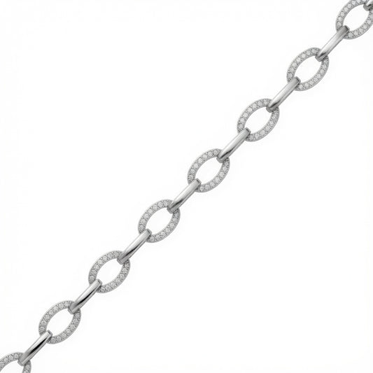 925 Silver Rhodium Plated Cubic Zirconia Set Bracelet – Imperial Time