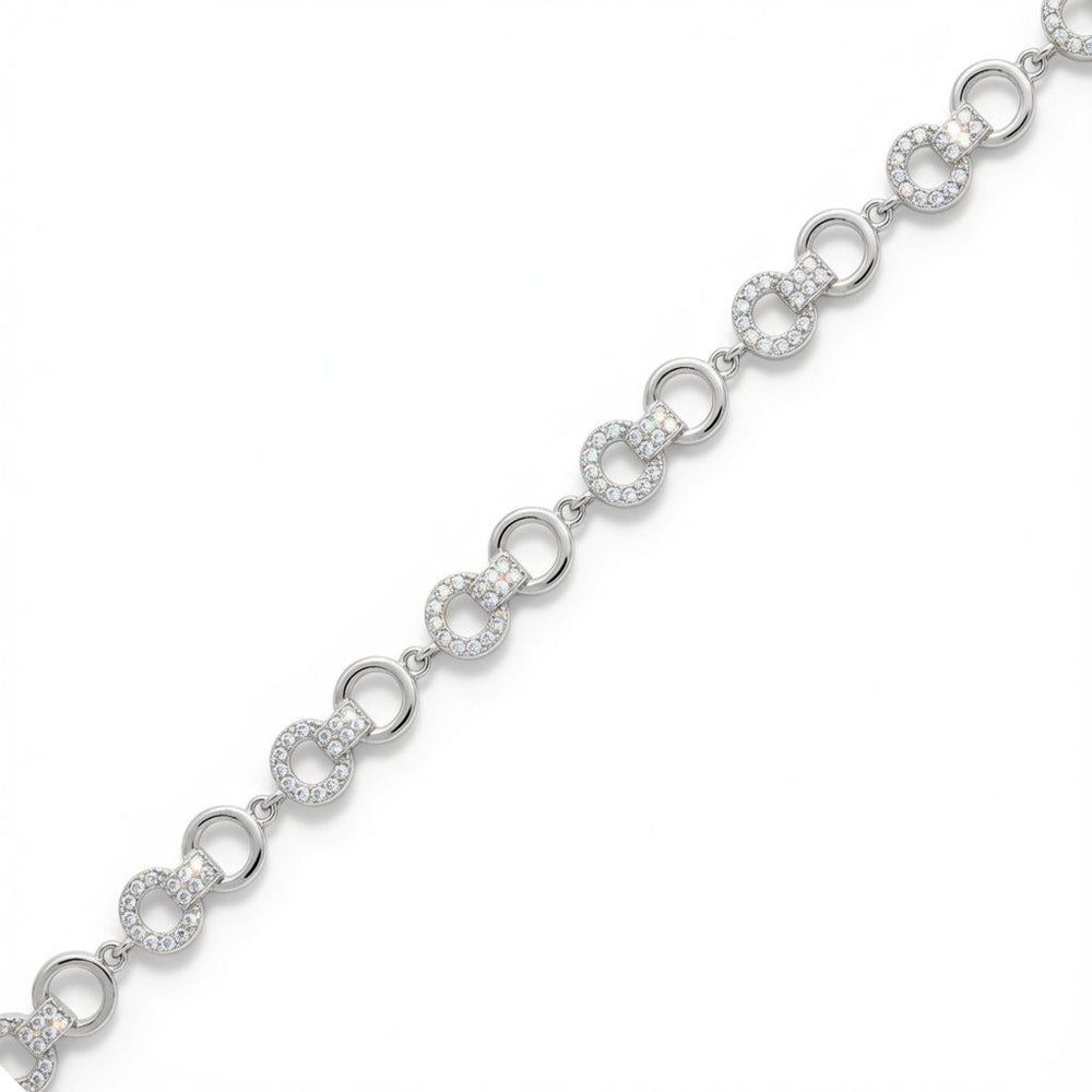 925 Silver Rhodium Plated Cubic Zirconia Set Bracelet – Imperial Time