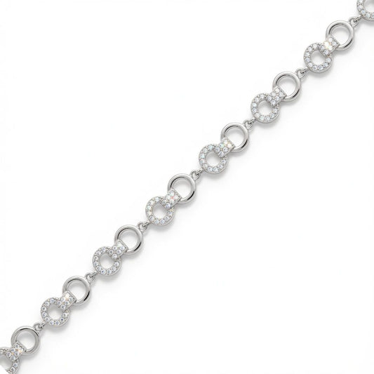 925 Silver Rhodium Plated Cubic Zirconia Set Bracelet – Imperial Time