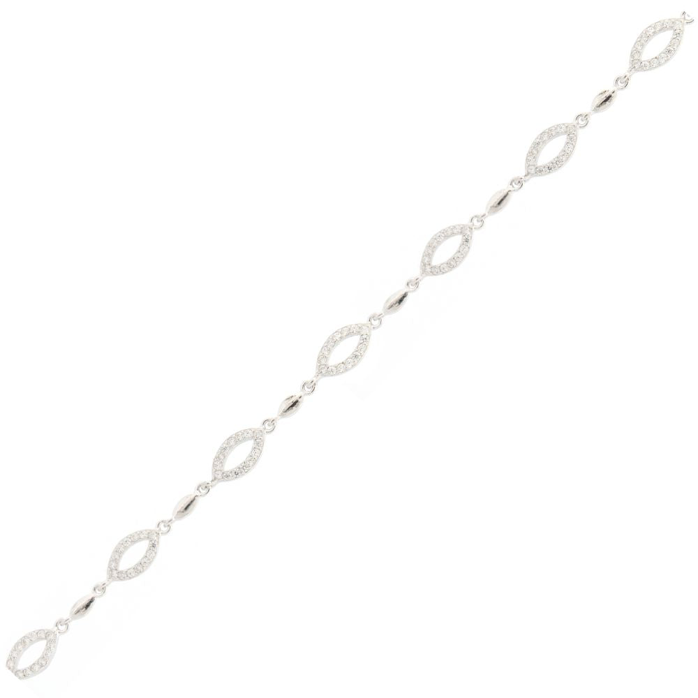 925 Silver Rhodium Plated Cubic Zirconia Set Bracelet – Imperial Time