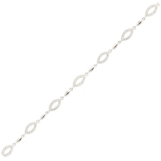 925 Silver Rhodium Plated Cubic Zirconia Set Bracelet – Imperial Time