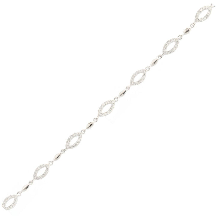 925 Silver Rhodium Plated Cubic Zirconia Set Bracelet – Imperial Time