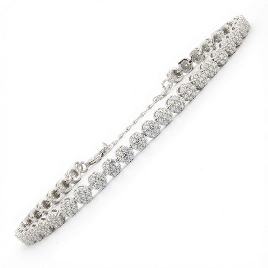925 Silver Rhodium Plated Cubic Zirconia Set Bracelet – Imperial Time