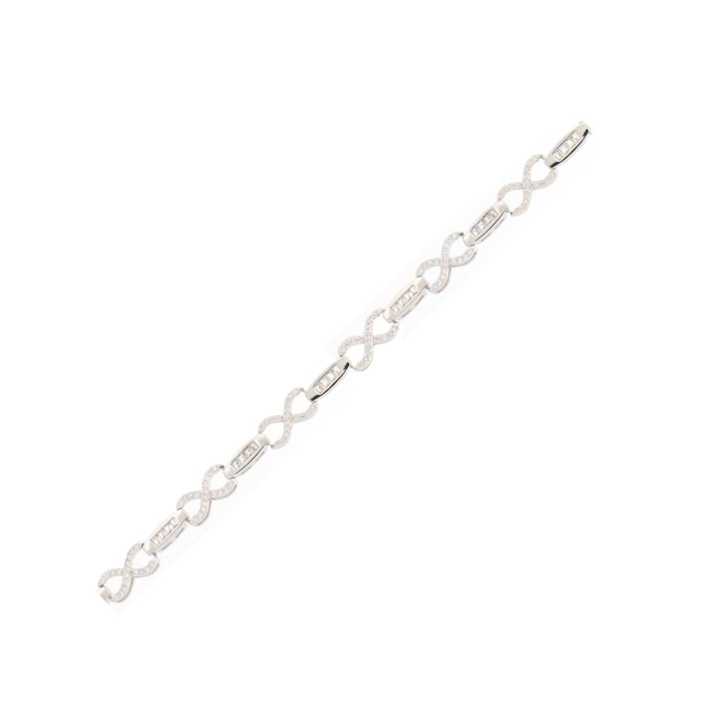 925 Silver Rhodium Plated Cubic Zirconia Set Bracelet – Imperial Time